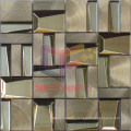 Gold Color 3D Glass Mix Aluminium Mosaic (CFA110)